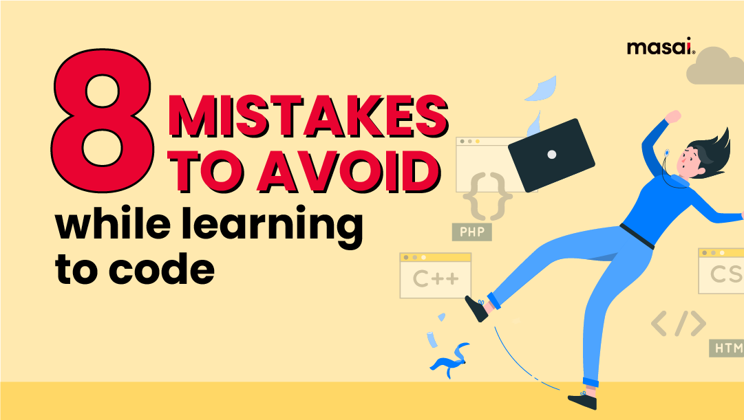 8 mistakes to avoid while learning to code blog thumbnail